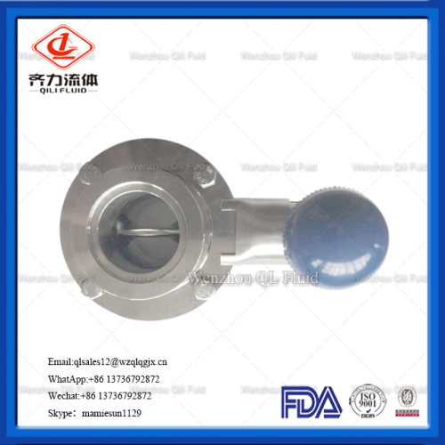 스테인레스 스틸 수동 TC 클램프 버터 플라이 밸브