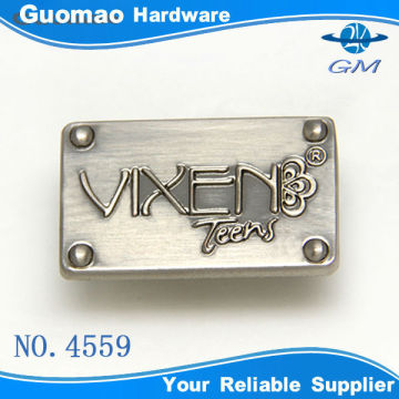 Anti-sliver zinc alloy customized zinc alloy label