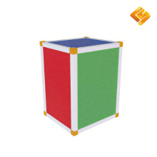 Multi-purpose hexahedral colored music stool