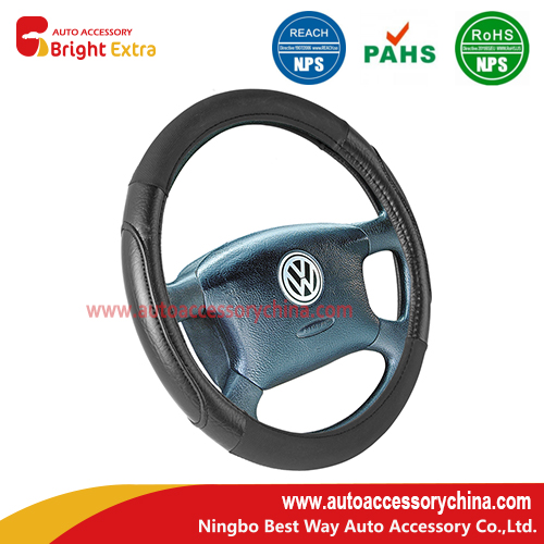 Solid Black Steering Wheel Cover