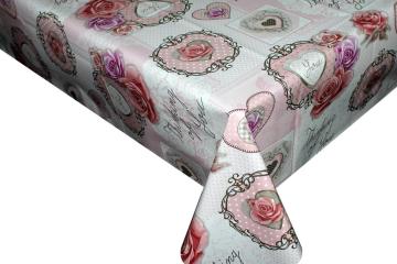 Pvc Printed table covers oval