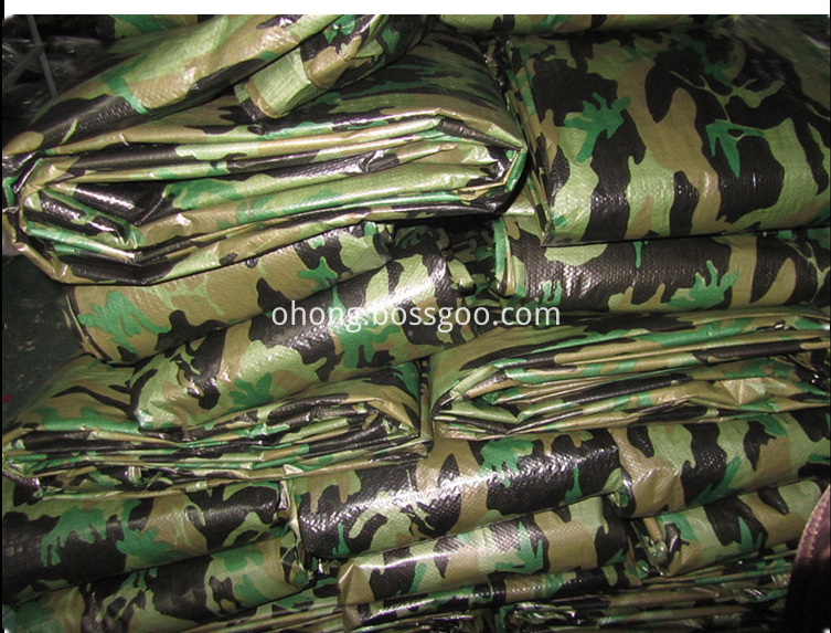 Low price PE tarpaulin Camouflage 