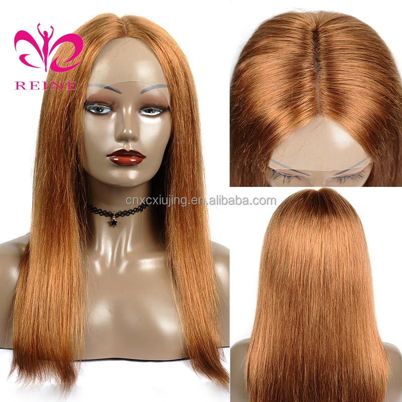 Reine  Brazilian Straight Human Hair Wig Pre-Plucked #30 Blonde 180 Density Lace Front Human Hair Wigs 13X4 Frontal Wig Remy