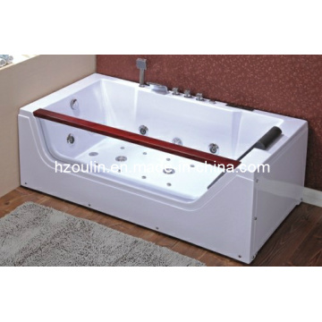 White Acrylic Sanitary Whirlpool Massage Bathtub (OL-673)