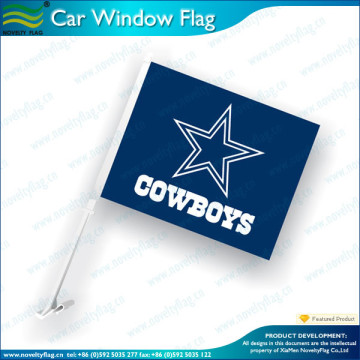 polyester cowboys car window flag