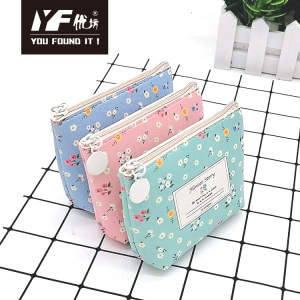 Flower story style PU make up coin purse