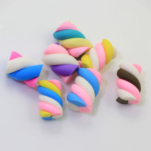 10*10*15MM Simulation Colorful Cotton Candy Piece Polymer Clay Color Soft Candy Bar For Children Re-ment Decoration