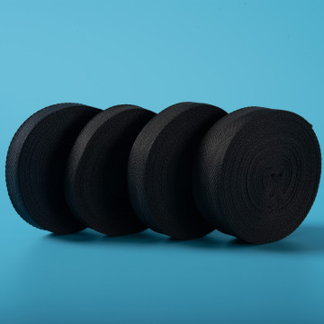 PP Polypropylene Herringbone Black and White Woven Fabric Webbing