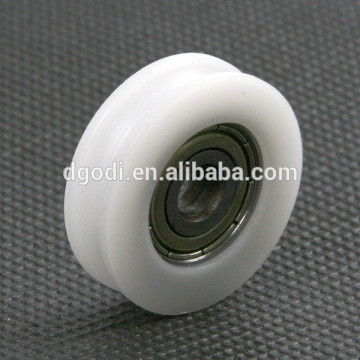 Plastic pulley v groove wheel bearing and nylon pulley wheels with bearings