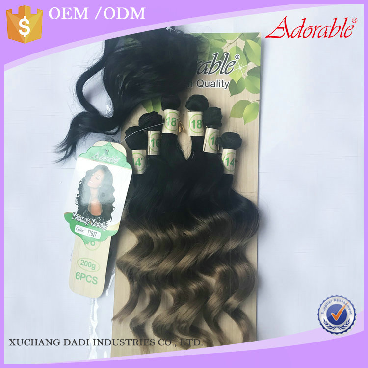 100% heat resistant fiber synthetic hair,T african synthetic hair extension weave,body wave 6pcs T1b27