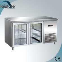 2 Glass Door Refrigerated Ventilated Under Bench Display Case