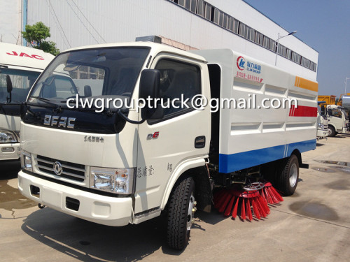 Nouveau camion balayeur balayé de route de DONGFENG conçu