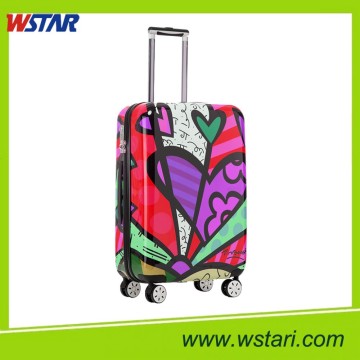 Suitcase Type Spinner Caster Hardshell Printed Luggage