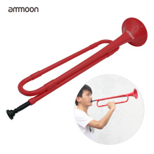 ammoon B Flat Bugle Cavalry Trumpet Environmentally Friendly Plastic with Mouthpiece for Band School Student