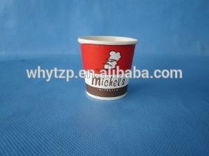 6oz Disposable custom logo design good printing single wall coffee paper cup