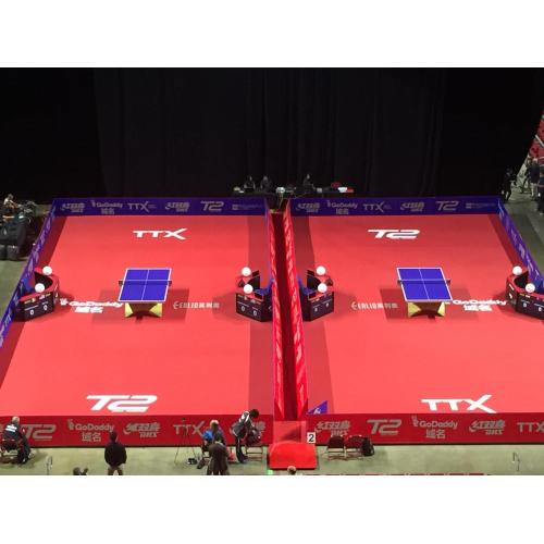 High End ITTF zatwierdzony w hali PVC Tabc Tennis Sport Floor na imprezy i trening