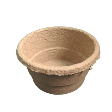 Biodegradable recycled paper pulp round plant flower pots