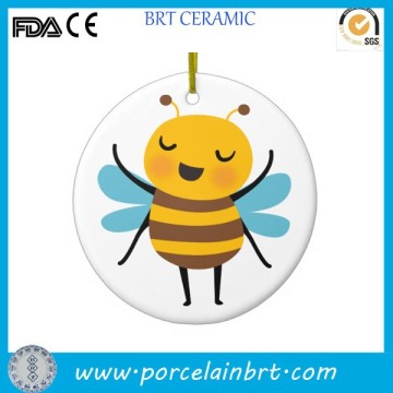 Cute ceramic hanging indoor Bee Ornament