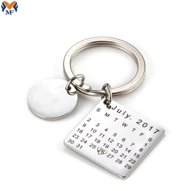 Enamel Square Keychain