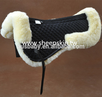 Lambskin saddle half pad