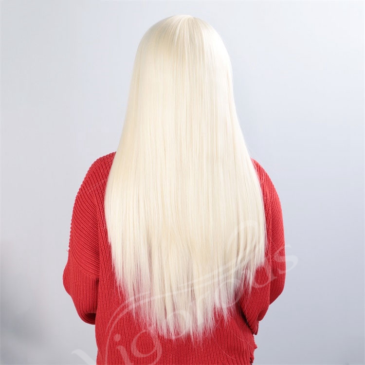 Vigorous Women's Long Straight with Bangs Synthetic Wig Heat Resistant Fiber Hair Cosplay Party Wigs Wholesale Price