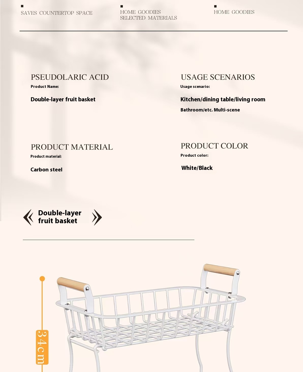 سازماندهی ذخیره سازی آشپزخانه فلزی دو طبقه Dual-Tier Metal Kitchen Storage Organizer