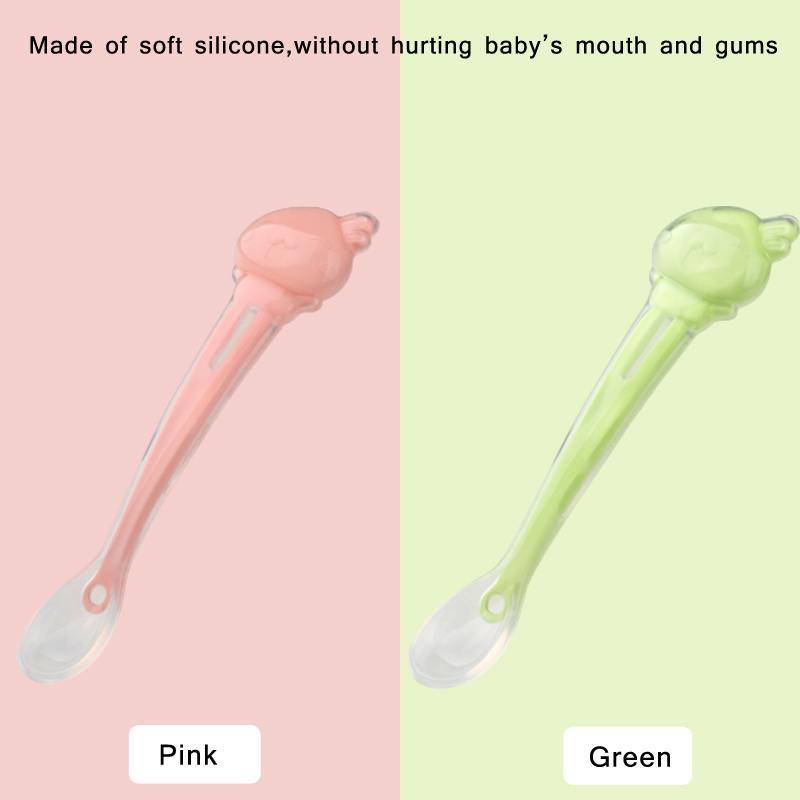 Baby training spoon Rabbit Shape Soft Baby Silicone Spoon