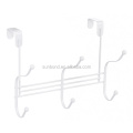 Metal wire white over door coat clothes hook