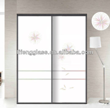 SGS 2013 hot selling fashionable acid etched frosted safety doors design