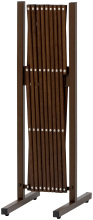 Be-Wood accordion fence brown wood
