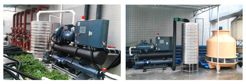 Water cooled 20 30 50 100 200 500 ton chiller price recirculating water industrial screw chiller