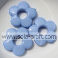 20MM Plastic Flower Bead with 1.5MM Hole for Hair Decoration with Different Colors