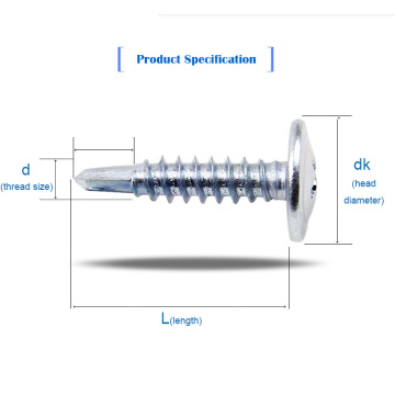 pan head self drilling screw