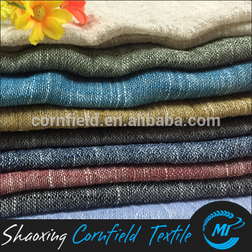 FASHION LINEN/COTTON YARD DYED SLUBBED FABRIC