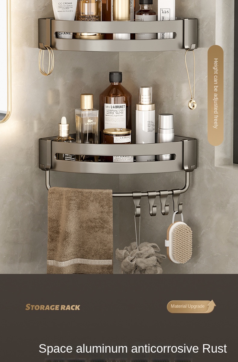 Duvara Monte Banyo Depolama Rafı Wall Mounted Bathroom Storage Rack