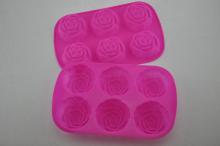 Baking Facility Silicone Red Rose Cake Tray