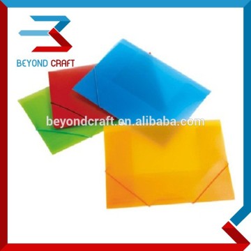 A4 A5 stationery folder pp plastic folder with elastic closure