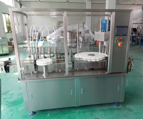 Automatic Bottle liquid filling capping and labeling machine