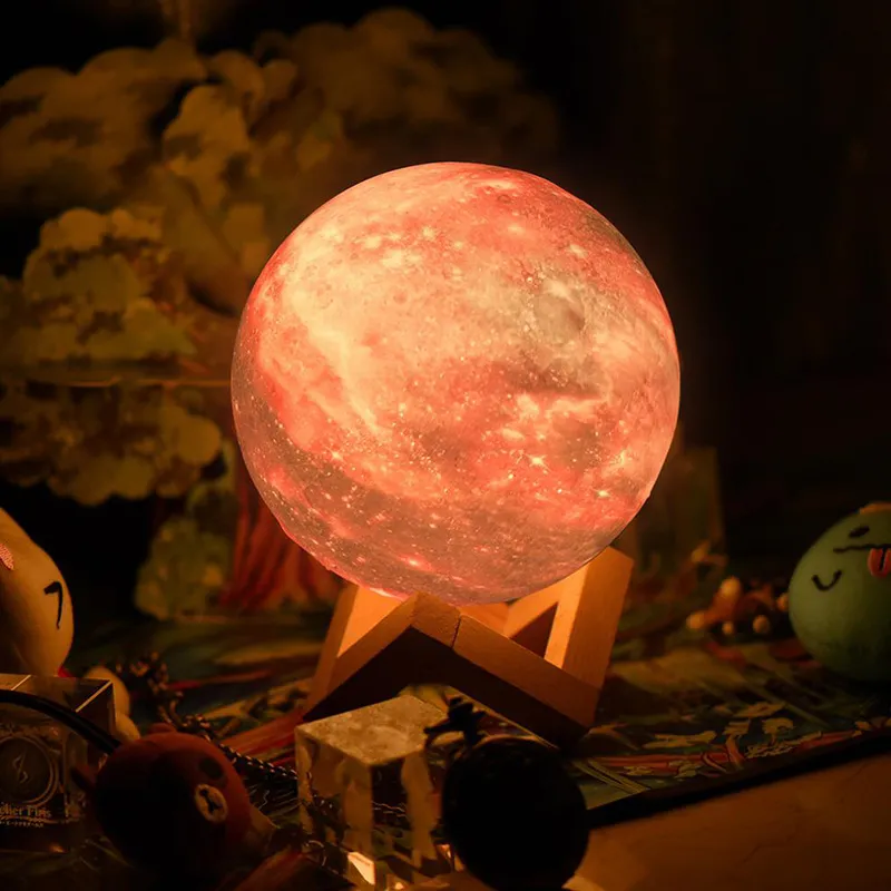 Magical 3D Moon Lamp - Handcrafted Starry Sky Nightlight Decor