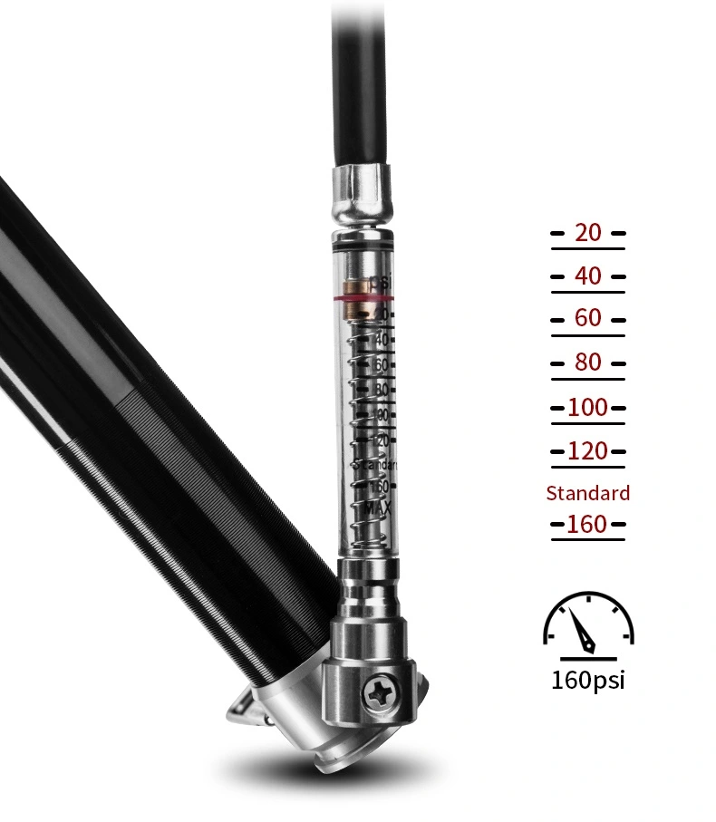 Rockbros Bicycle Pump 160 Psi Cycling Pump Air Inflator Schrader & Presta Valve Road MTB Bike Tire Aluminum Alloy Bicycle Pump