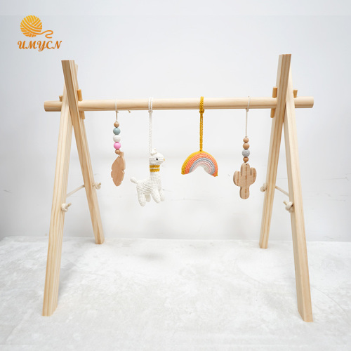 Gehaakte Lama Baby Play Gym Met hangende bijtring