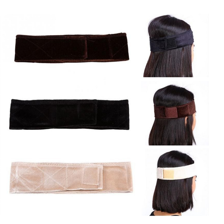 Elastic Non Slip Velvet Wig band with or without Lace Part, Soft Scarf Hair Band For Wigs, Adjustable Breathable Lace Wig Band