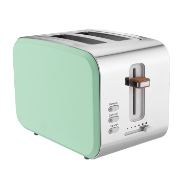 Mint Green 2-Slice Wide Slot Stainless Steel Toaster