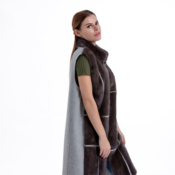 Gilet in cashmere con visone fashion