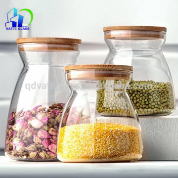 Tea coffee biscuit storage glass jar grain glass bottles