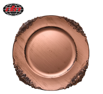 Rose Gold Plastic Charger Plate