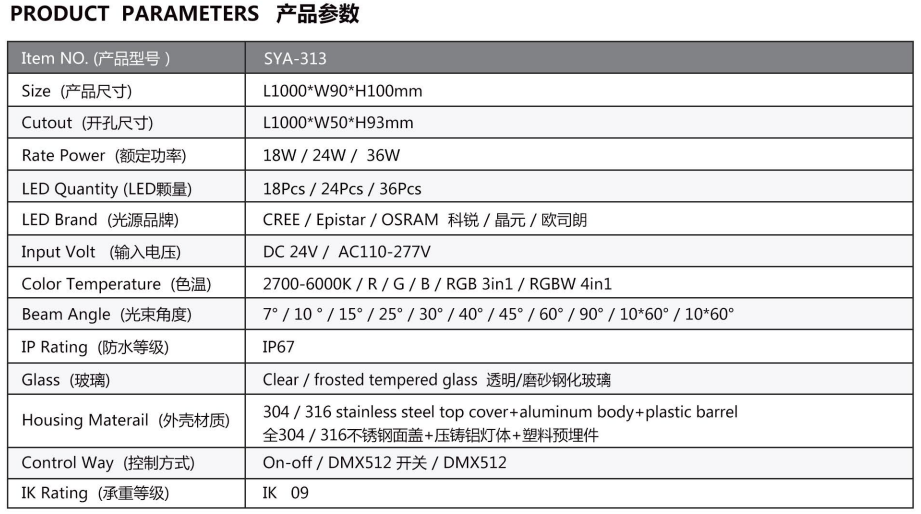 Outdoor LED underground light for exterior wall lighting