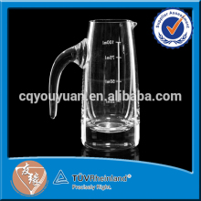 Hand Blown Clear Glass Wine Liquor Measure Decanter