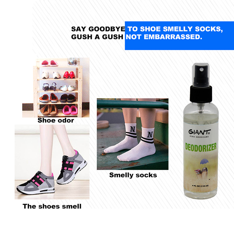 Spray per il deodorizzatore per scarpe eco-friendly con cure per scarpe di lunga durata