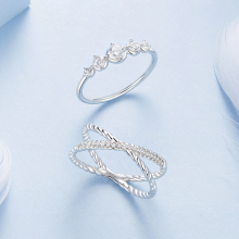 2025 New Arrival Hip Hop 925 Silver Plated White Gold Rings